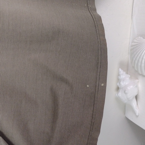 Gold Tri Mountain 60's 2 Ply DBL Mercerized-Cotton Polo  Pinstripe Shirt 2XL - Picture 7 of 14